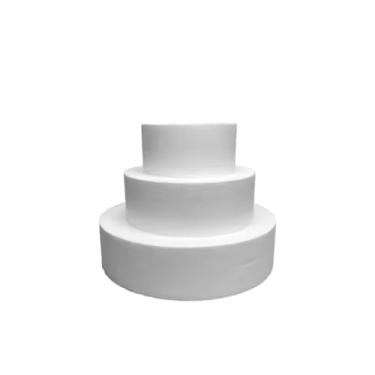 Imagem de Bolo Fake De Isopor Base Redonda Confeitaria Festa Kit 3