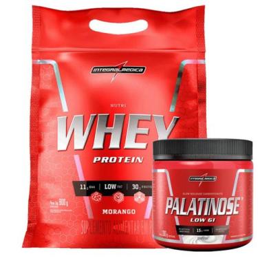 Imagem de Nutri Whey 907g Refil + Palatinose 300g Integralmedica, Morango