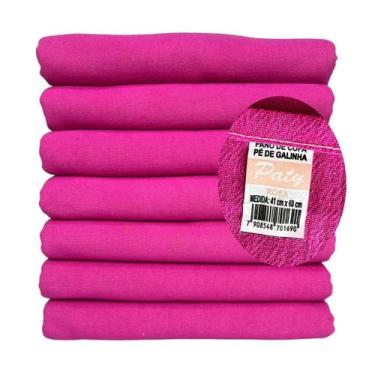 Imagem de Kit 5 Pano De Prato Pé De Galinha Preto Vermelho Pink Amarelo Azul - P