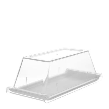 Imagem de Bandeja Coffee Retangular Com Tampa 15x30 Branca Em Policarbonato Linha Profissional Cook Vem
