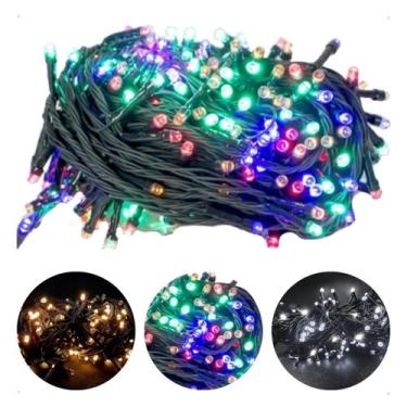 Imagem de Pisca Pisca Natal 100 Led Branco Ou Colorido Cordão9Metros - SC Import