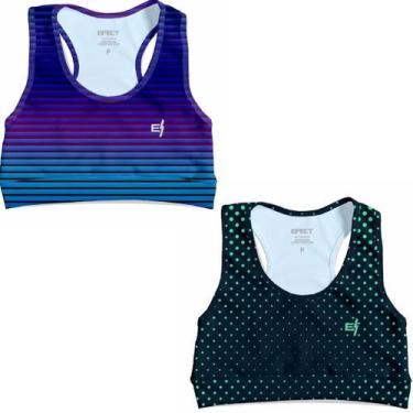 Imagem de Kit 2 Top Para Ginástica Cropped Feminino Treino Ginástica Confortável