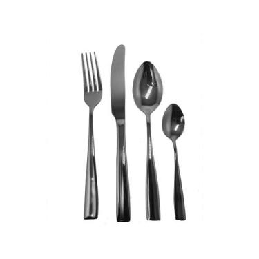 Imagem de Jogo de Talheres de Inox 304 Brilhante - Com 24 peças - CAN.U.DO, Pret