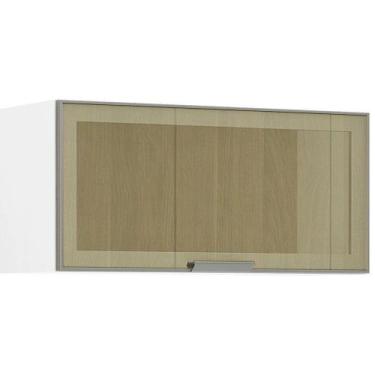 Imagem de Armário Perola Basculante 80 cm 1 Porta com Vidro Reflecta Luciane - L