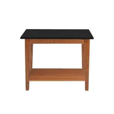 Imagem de Mesa de Apoio Lateral Madeira Maciça New Veneza Preto - Belle House