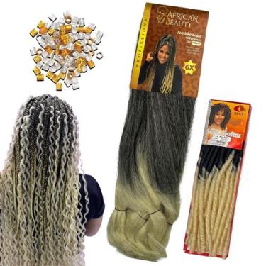 Imagem de Kit Tranças Gypsy 1 Cabelo Jumbo + 1 Nina African Beauty, OMBRE LOIRO 