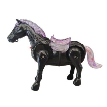 Imagem de Cavalo De Brinquedo Anda Tem Som e Luzes Cavalinho + Pilhas - M&J VARI