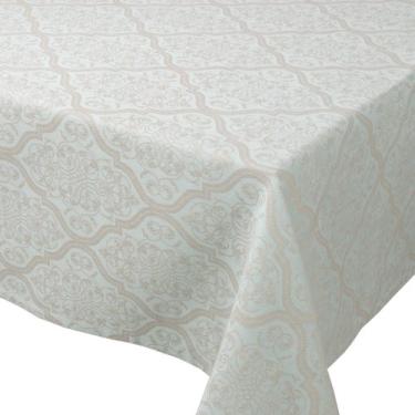 Imagem de Now Designs Toalha de mesa de 152 x 226 cm, Carlotta Jacquard Light Aqua