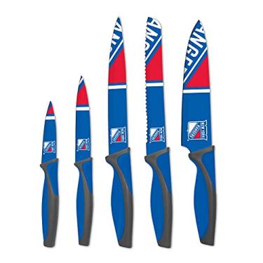 Imagem de Sports Vault NHL New York Rangers Kitchen Knives Team Color, 40 cm C x 3 cm L x 24 cm A