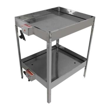 Imagem de Marmiteiro Elétrico Duplo para 36 Marmitas Banho Maria com 2 Bandejas 