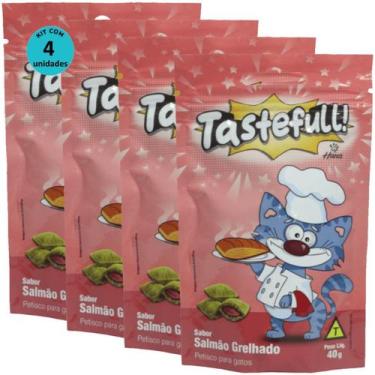 Imagem de Hana Tastefull Nuggets Para Gatos Salmão Grelhado 40g Kit 4 un - Hana 