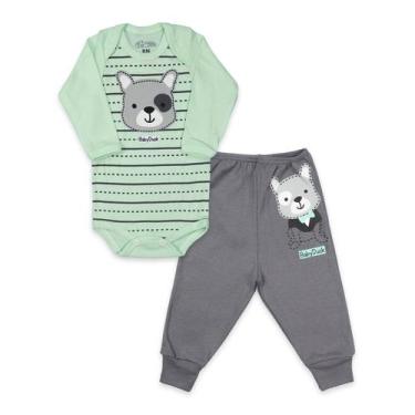 Imagem de Conjunto Body Manga Longa Baby Duck Comfort Dog Gravata Verde21, RN