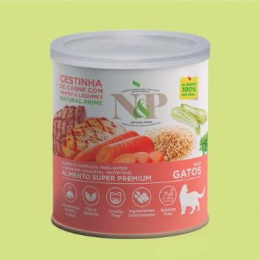Imagem de N&p cestinha de carne com arroz e legumes natural prime gatos  adulto 