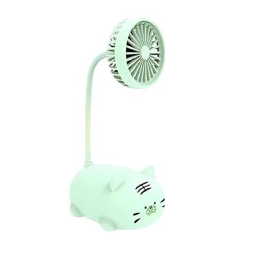 Imagem de Mini Ventilador Usb Recarregavel Secador Cílios Maquiagem (Verde)