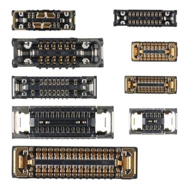 Imagem de Risidamoy Conjunto de conectores de soquete de placa mãe com 9 peças de substituição para iPhone 12 PRO inclui luz de flash, peça de reparo da câmera frontal para iPhone 12Pro, infravermelho, matriz