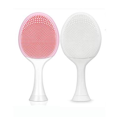Imagem de Lezhisnug Conjunto de 2 peças para escova de dentes elétrica Philips Sonicare DiamondClean com cabo de escova de dentes facial de silicone para limpeza facial, massageador, cabeças de escova