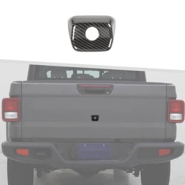 Imagem de Acabamento da capa traseira da câmera traseira para Jeep Gladiator JT 2018-2024 (fibra de carbono)
