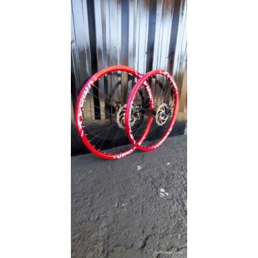 Imagem de Par De Roda Vmaxx Aro 26 Freio A Disco+kit Disco Completa - vzan, Verm