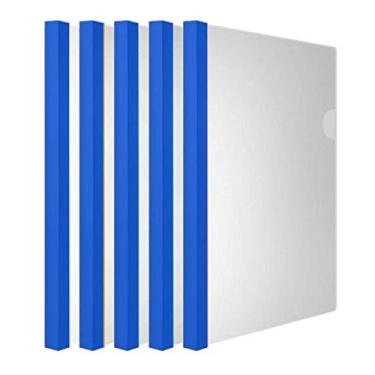 Imagem de Capas de relatório transparentes com barra deslizante de 14 mm de cor sólida (18C, capacidade para 100 folhas), fichário organizador de pastas de arquivo de apresentação de currículo transparente,