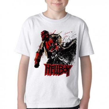 Imagem de Camiseta Infantil ou adulto HellBoy Pistol Blusa Criança todos tamanho