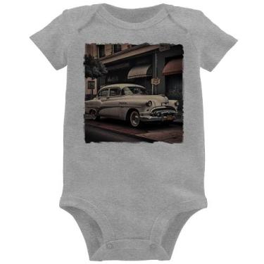 Imagem de Body Bebê Carro retrô branco - Foca na Moda, Cinza, GG
