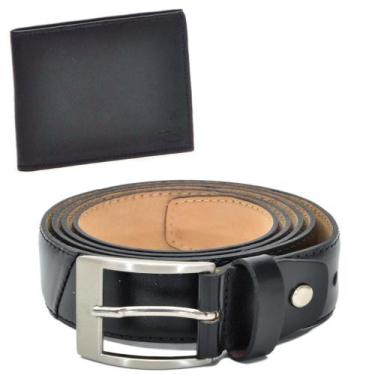 Imagem de Carteira e Cinto Social Masculino com Regulagem em Couro Kit - Casuals
