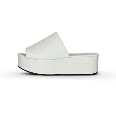 Imagem de Tamanco Flatform Feminino Branco - Jessica Leal Shoes, 36, Branco