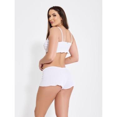 Imagem de Kit 3 Baby Doll Cropped Canelado Blogueirinha Estampado - ALTIÊ, M, So