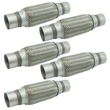 Imagem de Kit 05 Flexível Do Tubo Cano De Escapamento Universal 38mm x 210mm - M