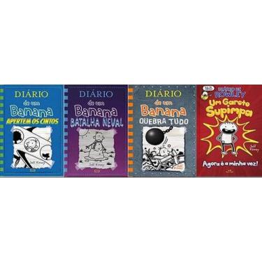 Imagem de Kit 4 livros diario de uma banana 12 13 14 + diario rowley