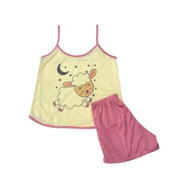 Imagem de Conjunto Pijama Baby Dool Verão Feminino Estampado - Wju Jeans, GG, Ro