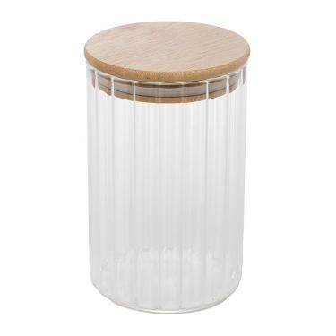 Imagem de Porta Mantimento de Vidro Borossilicato com Tampa de Bambu 510ml 29262 - Wolff