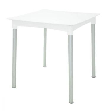 Imagem de Mesa Tramontina Diana 70x70cm Branco Pernas de Alumínio