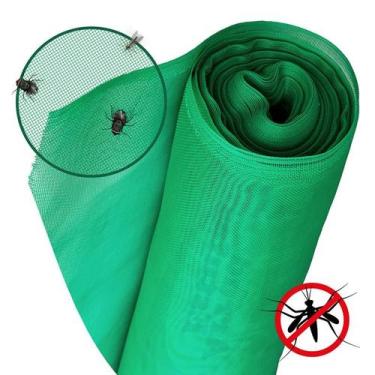 Imagem de Tela Mosquiteiro Verde 2X17m Rede Proteção Mosquito Insetos Porta Jane
