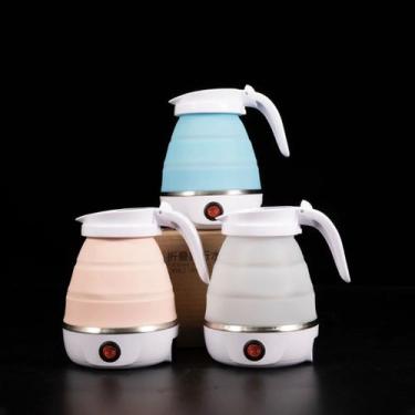 Imagem de Chaleira dobrável Silicone de viagem 110v Chaleira elétrica portátil a