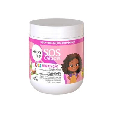 Imagem de Salon Line, Máscara Capilar Infantil, SOS Cachos Kids, Super-Hidratação, Maciez e Controle de Volume, Vegana - Cabelos Ondulados, Cacheados e Crespos, 500 g