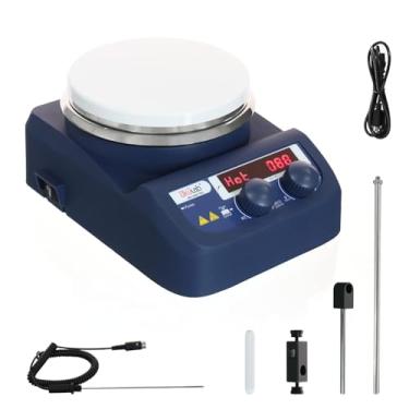 Imagem de Okulab Agitador Magnético com Display Digital Led, Sensor de Sonda de Temperatura E Barra de Agitação, 280℃/536°F, 1500 Rpm, para Laboratório, Educação, Culinária, Mshp1A1