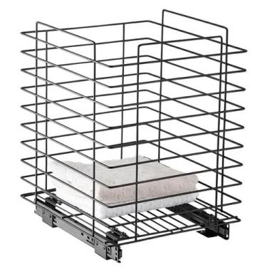 Imagem de Tulha Cesto de Roupa Deslizante Schmitt L46xA44,5xP38cm, Preto Fosco