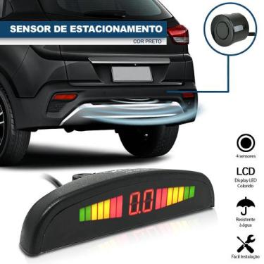 Imagem de Sensor de Ré Estacionamento Preto Aviso Sonoro Rav4 2009 2010 2011 201