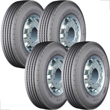 Imagem de Kit 4 Pneu Steelmark Goodyear Aro 22,5 AGD Borrachudo Tração 295/80R22