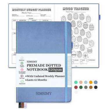 Imagem de Caderno Dot Grid Journal SIMSIMY com Agenda Semanal e Mensal