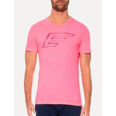 Imagem de Camiseta Ellus Masculina Cotton Fine Maxi Splash Logo Neon Rosa-Masculino