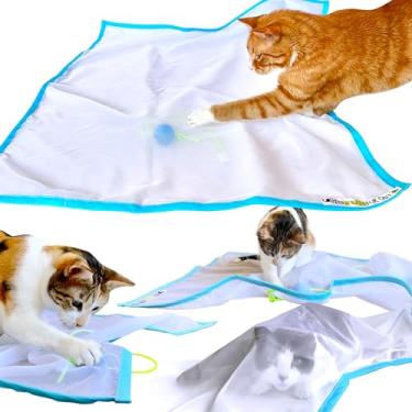 Imagem de Sheer Fun, brinquedo para gatos, renova brinquedos antigos, envolve instintos de caça, feito nos EUA, bola, versátil, silencioso, bordas enrugadas, gatos, gatinhos, tapete de brincadeira, cama,