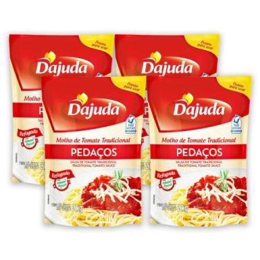 Imagem de 04Un Molho De Tomate Com Pedaços DAjuda Refogado 2KG Para Receitas Aco