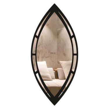 Imagem de Espelho Corpo Inteiro Decorativo Perugia 60x131 - CREATUS, PRETO