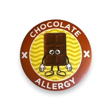 Imagem de Crachá de conscientização de alergia circular de 6,3 cm, Medium, Plástico, Sem Pedra Preciosa