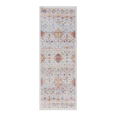 Imagem de Gertmenian Tapete de área boho tufado para interior impresso - antiderrapante, ultrafino, super forte - Decoração de casa para entrada, quarto, sala de estar - corredor 2x8, marfim tanis, 28961