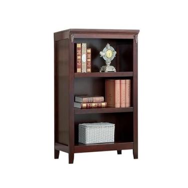 Imagem de Suporte para livros Estante de madeira maciça estante de chão estante sala de estar armário de armazenamento armário lateral armário de armazenamento para casa armário de armazenamento Estante(Médio)