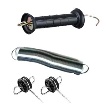 Imagem de Amagogo Conjunto de Maçaneta de Cerca Elétrica, Peças Práticas E Fáceis de Instalar, Conjunto Confiável de Maçaneta de Portão de Mola, Acessórios para Jardins