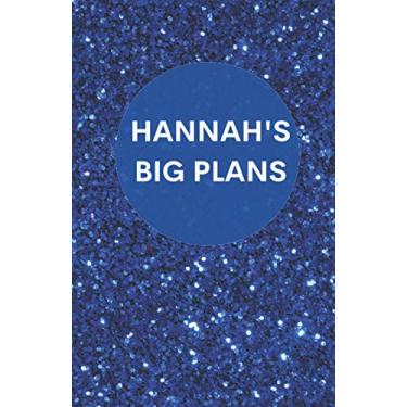 Imagem de Hannah's Big Plans | Notebook | Dark blue glitter effect cover: A5 Notebook & Jotter | Personalised Girl/Women's Gift | Birthday/Party Bag Filler | 100 lined pages